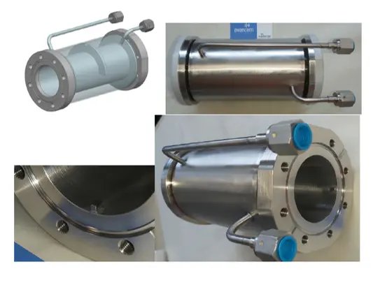 Drawings and photographs of a vacuum assembly manufactured by Avancem