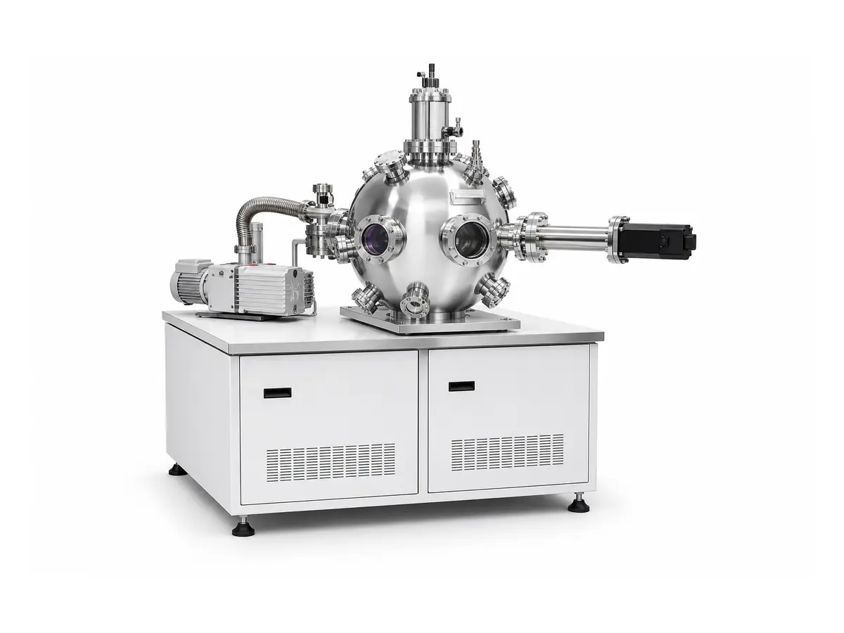 Representation of a compact pulsed-laser deposition system
